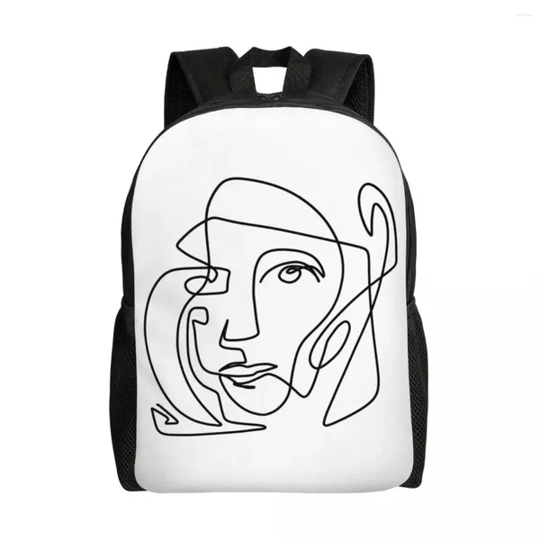 Zaino Pablo Picasso One Line Abstract Art Zackpacks Spanish Artist College School Borse da viaggio Borse BookBag si adatta al laptop da 15 pollici