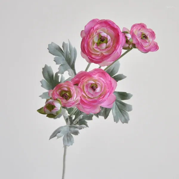 Dekoratif Çiçekler Nordic 6 Heads İngiliz Lulian Gülleri Akın Sahte Çiçek Şakayık Evi Oturma Odası Ev Düğün Dekorasyonu Flores