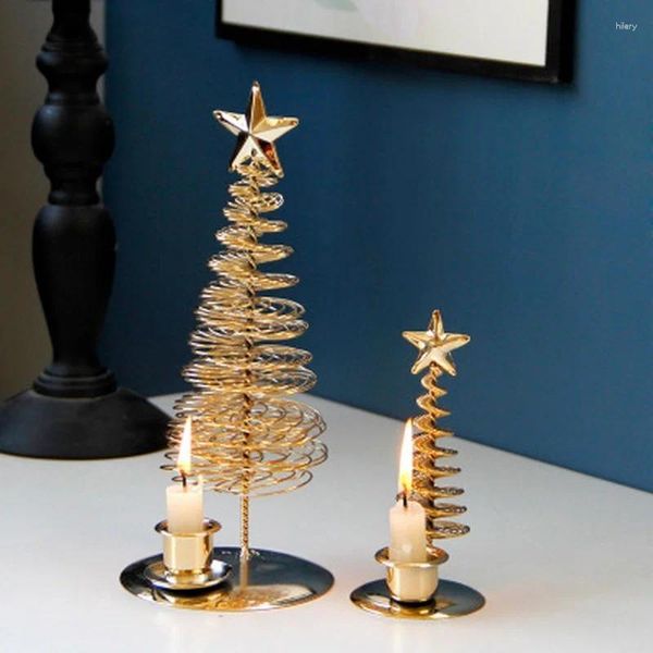 Titulares de vela Titular de Natal Metal Tree Home Decoration Party Supplies