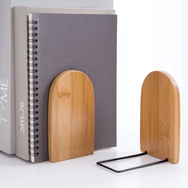 Nature Bamboo Desktop Organizer Livros Livros Endsados do suporte Stand Shelf Bookrack Home Office Stationery Decoration