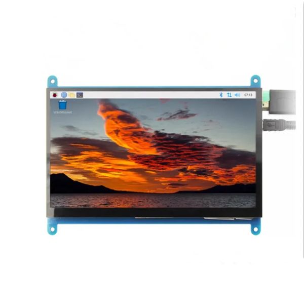 7 -дюймовый ЖК -дисплей для Raspberry Pi 3 B сенсорный экран 1024*600 7,0 дюйма IPS емкостный сенсорный экран LCD DIY Monitor HD -дисплей HD