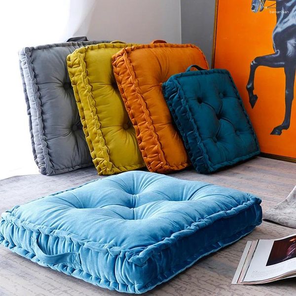 Yastık moda mercan tasarımı kadife kumaş koltuk / yatak odası dekorasyon kanepe zemin