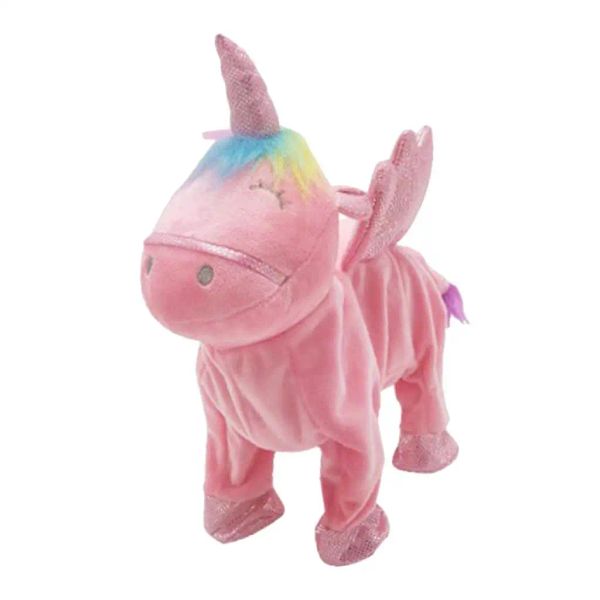 Pluscia elettronica un unicorno un cavallo musicale giocattolo elettrico e cantare unicorno per bambini regalo di compleanno di Natale