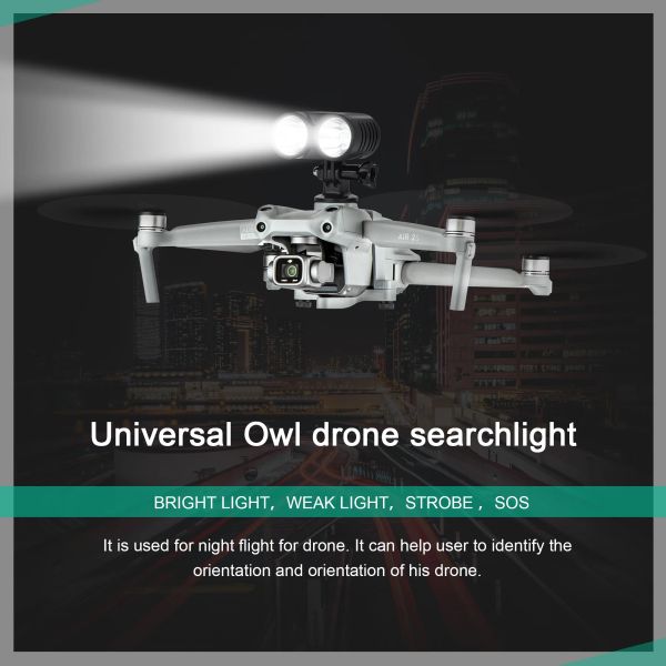 Drones Drone Drone Universal Owl Drone Searchlight Bright Light Light Light Strobe SOS Kit de expansão Flash Flash para acessórios de drones