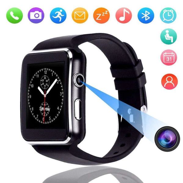 Braccialetti X6 Smart Sports Bracciale Curved Schermo Bluetooth Smart Watch Bracciale Telefono per Samsung/iPhone/Android/iOS