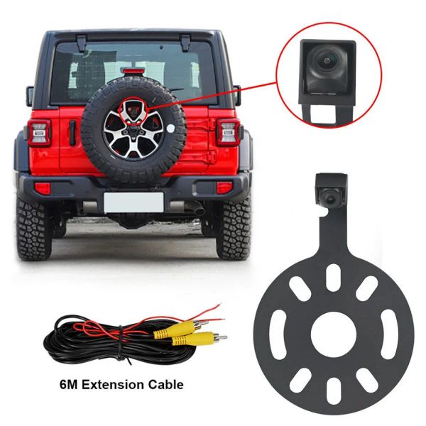 Auto -Rückfahrkamera für Jeep Wrangler Neue IP67 Waterfames Backup Rückfahrkamera für Wrangler + OEM -Radio -Video -Kabelbaum