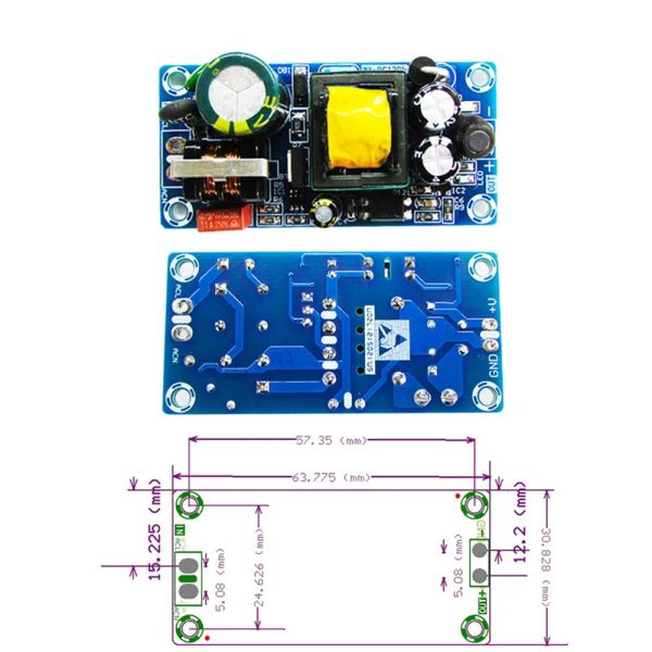 12V 1A 12V2A 12V4A 12V6A 12V 8A AC-DC Modulo di alimentazione di alimentazione a bassa ondulazione a bassa protezione