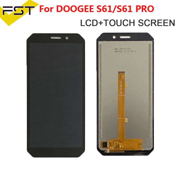 Testado original para Doogee S61 LCD Display Doogee S51 Screen+Touch Painel Digitizer para Doogee S61 Pro S61Prolcd Sensor de exibição