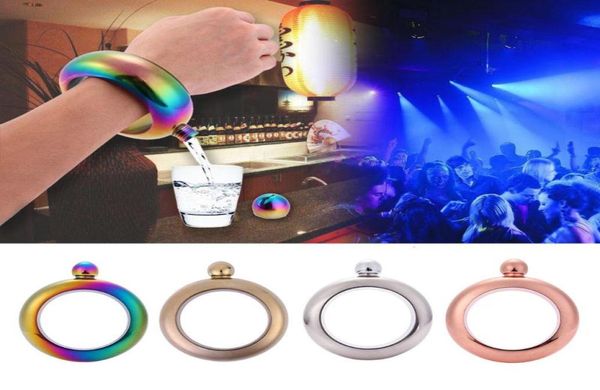 Branquela de pulseira Baldos de quadril 35 onças portátil em portátil redonda elegante garrafa de álcool de metal com funil TTA15463403434