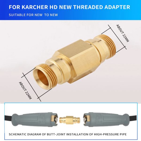 Karcher HD Yüksek Basınçlı Yıkayıcı İçin Adaptör Karcher HD Wash Tabanca Su Borusu Hortumu Hızlı Bağlantı