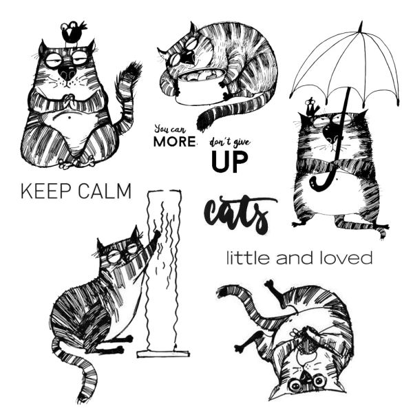 Naughty Cat Series Silicone Clear Stamps per scrapbooking Cart Carft Fact Album Decorative Transparent Stamp 2022 Nuovo