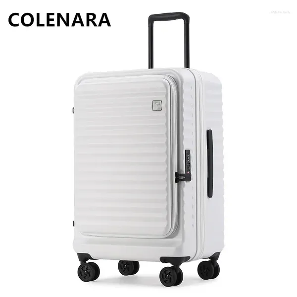 Valigie Colenara Rolling Suitcase ABS PC Apertura anteriore Apertura del laptop Case di imbarco da 28 pollici di carrello da 20 