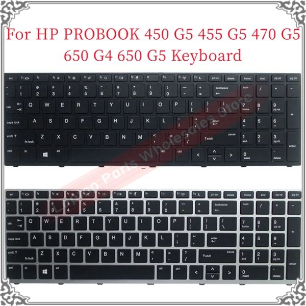 Teclados novo original para HP Probook 450 G5 455 G5 470 G5 650 G4 650 G5 Teclado de laptop dos EUA