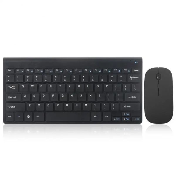 Combos Rapoo 8210m Multidevice Wireless Teclado e kit de mouse ABNT2 Português Brasil Coll Black com chaves multimídia