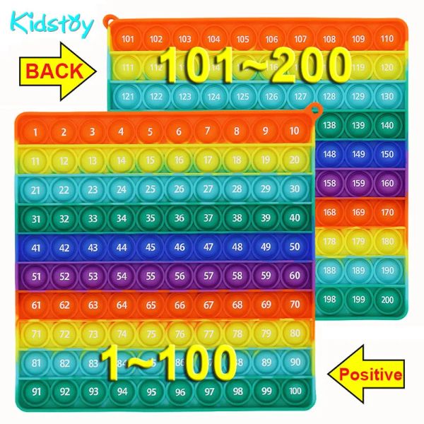 Kidstoy große Größenzählung 1-200 Tischunterricht AIDS Bildungsspielzeug Baby Math Spielzeug 20cm 100 Bubbles Montessori Spielzeug Geschenk