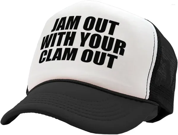 Ball Caps Jam Out с помощью моллюсков - Funny Party Club Vintage Retro Style Trucker Cap Hat Hat