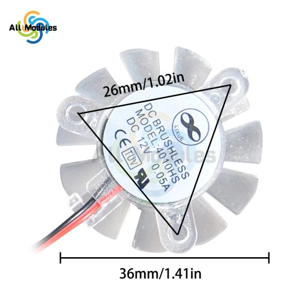 4010 Fan DC 12V 3D Yazı Soğutma Fan Mini Fan 40x40x10mm 3D Yazıcı DVR ve Diğer Küçük Aletler Serisi Onarım