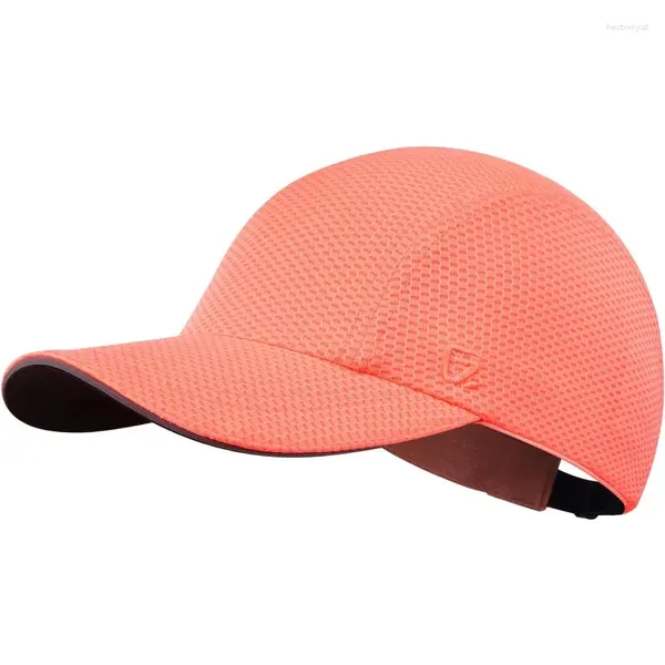 Boinas Gadiemkensd Dia da corrida feminina Running Cap Performance Mesh Hat - Excelente ventilação Segurança reflexiva leve