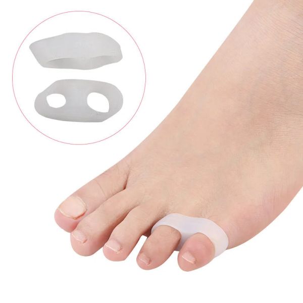 2pcs = 1pair Hallux Valgus Silikonkorrektor Gel Fußpflege Zehenabscheider kleiner Fingerschutz -Glätterpediküre