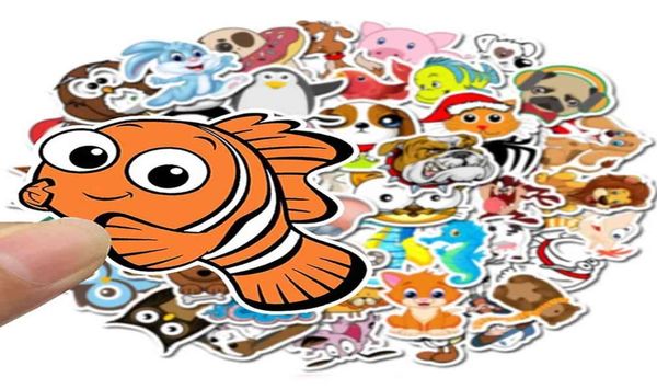 103050pcs Kawaii Adesivi da cartone animato per animali Auto MOTORCYPER GUAGINI Skateboard Waterproof Toy Kid Decal Adesivi Decal CAR8740782