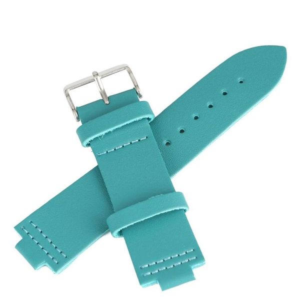 Correia de couro de 23mm de alta qualidade Banda de relógio azul marrom natural Relógios de madeira pino de reposição Twopieces Wristband7024375