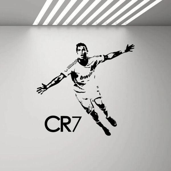 Ronaldo Poster Wall Decal Cr7 Sign Adesivo in vinile Gym Sport Soccer Piclactore Regalo Regalo per decorazioni per la casa Murale A597