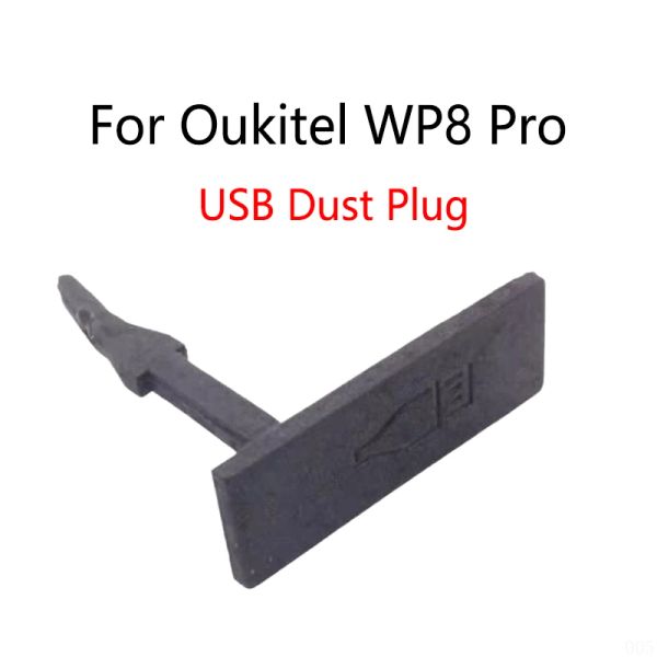 Original para OUKITEL WP8 Pro Tipo-C Plug de carregamento USB Porta de carregamento Protetor Campa de fone de ouvido Plugue