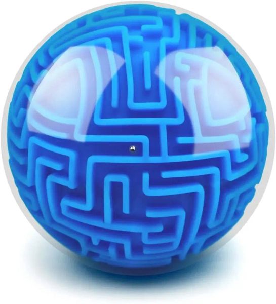 3D Gravity Labyrinth Ball Puzzle Spielzeuggeschenke für Kinder Erwachsene - Herausforderungen Spielliebhaber Tiny Balls Brain Teasers Spiel (blau)