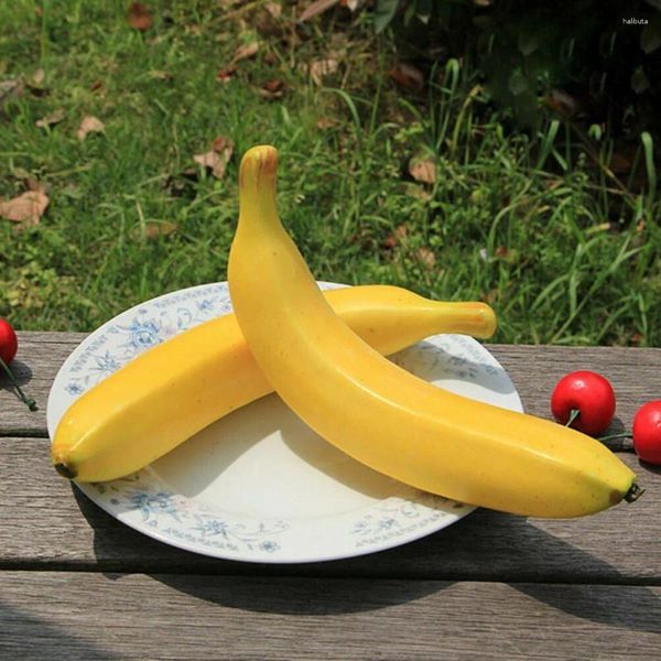 Partydekoration 2pcs/Set 20 cm künstliche Früchte gefälschte Bananen Bananen dekorativen Kunststoff Realistische Anzeige Po Requent