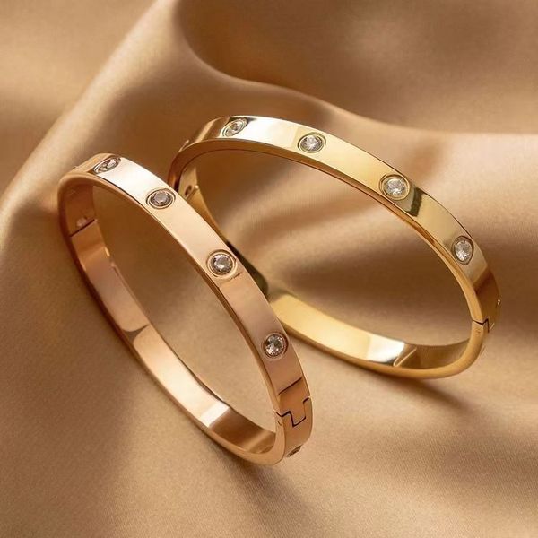 Jóias de pulseira de parafuso de designer jóias de luxo encantador feminino titânio aço 18k Brand Brand Jóias para mulheres entrega de Natal GRATUITA Mãe Dhgate