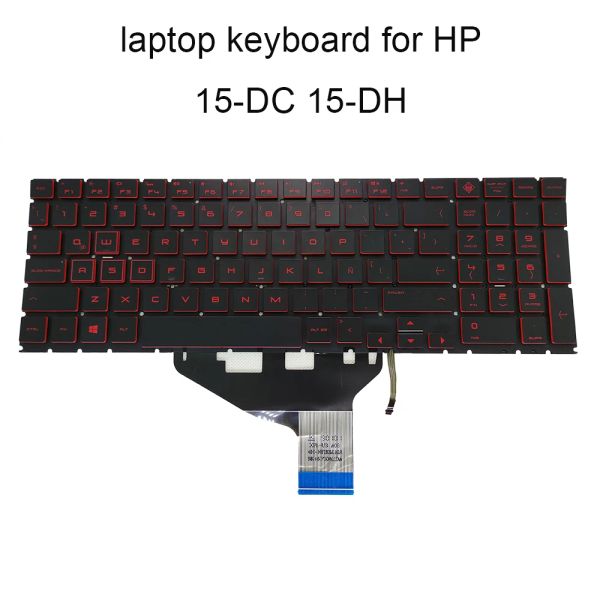 Tastaturen La Latin Red Backlit Tastatur für HP Omen 15dc 15dh 15tdc 17cb 15dc0153tx TPNQ211 Notebook -Tastatur NSKXP1LN Brandneue