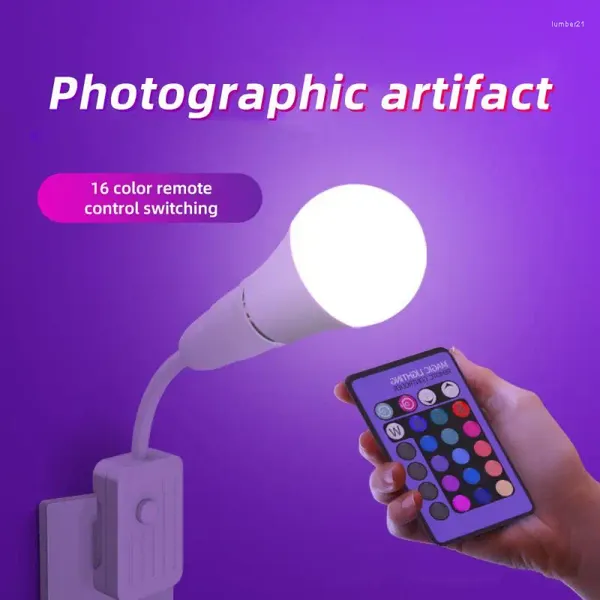 Duvar lambası RGB ampul LED Çok renkli ev aydınlatması 3/5/10W Dimmabable Akıllı Kontrol Spot Işık Uzak Atmosfer Neon