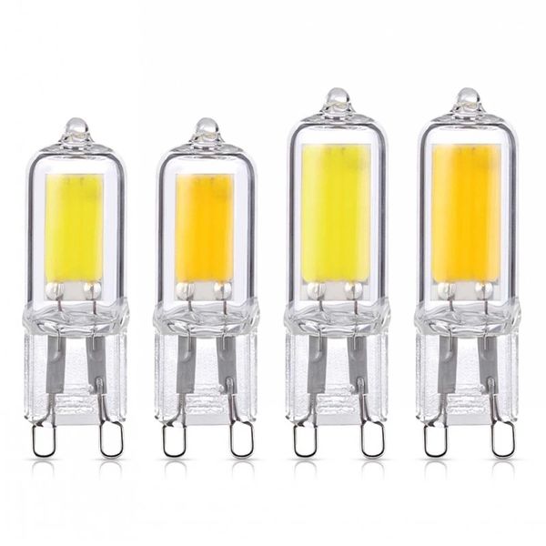 10pcs Super Bright G9 Lâmpada LED 6W 9W 12W 15W Lâmpada de vidro 220V Lâmpada constante de energia LED G9 Bulbos