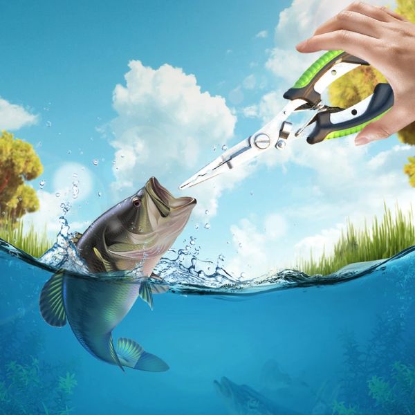 Pinza di pesce ergonomia anti-slip ad alta lunghezza multifunzionale taglio pesca pesca pesca ganci legati pinza attrezzatura da pesca