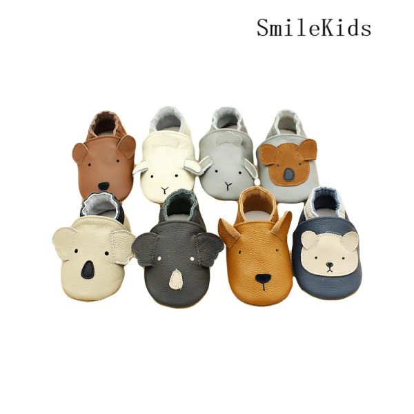 Sneakers Neugeborene Infant Boy Girl Antislip Kleinkindschuhe weiche alleinige Tier Leder Schuhe Kinder Sneakers Pantoffeln Erste Wanderer