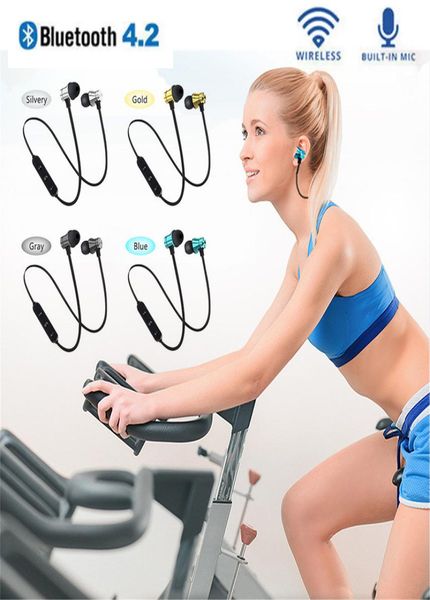 Magnetic Xt11 Wireless Bluetooth Headphones Running Sport Ear Earphones Headset Bt 42 Mic Mp3 Earbud para iPhone 13 12 Pro Max 11 S8 S9148510