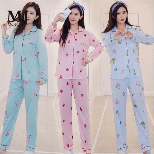 Roupas domésticas mj022a coreano pijama feminino rosa pijamas mujer kawaii pijama definido kigurumi pijamas pijama femme noturne for women