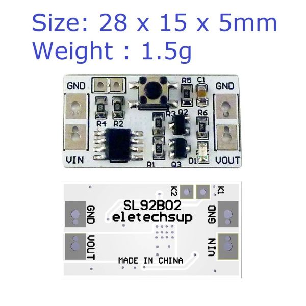 DC 5V 12V 5A Bistable Self-Blocking Switch Modul LED Controller Relay Touch Electronic Board SL92B02