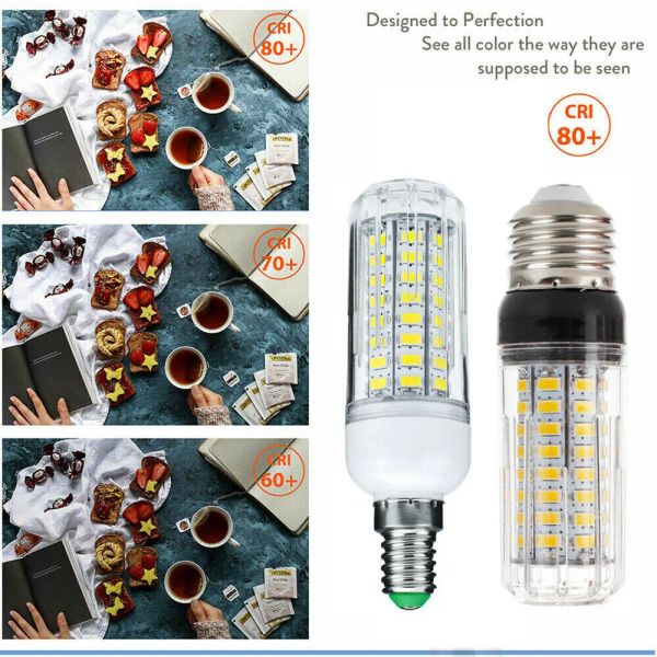 Dimmível E27 E26 E12 E14 B22 12V Lâmpadas de milho LED lâmpadas SMD 5730 10W lustres de mesa de lustre 72LEDs Substitua Lúdica Legal