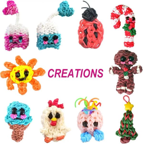 600pcs+ Loom lastik bant yeniden doldurma kiti 31 renk bilezikte, çocuklar için DIY hazırlama hediyesi ile DİY BANDLARI TOYS ile