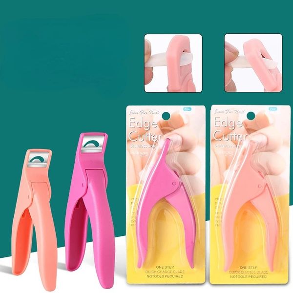 1 pc di lusso in acciaio inossidabile clipper gel gel acrilico gel francese punte per unghie false per unghie cutter utensili per la cura delle unghie