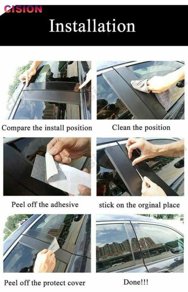 Per Honda CRV 2012-2016 G4 Glossy Black Mirror Effetto della finestra Colonna Colonnello B-C Pillars Postato Copertura Adesivo del materiale PC