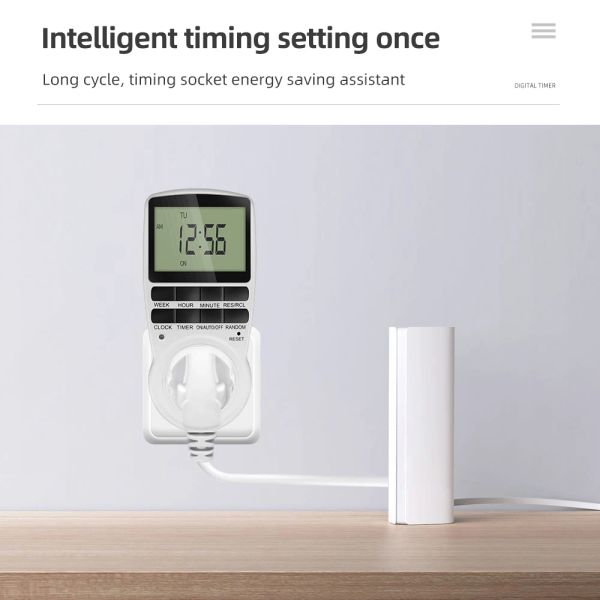Digital Timer Switch EU Programmierbares elektronischer Timing -Socket US UK FR Au Plug -Out -Outlet -Küchengeräte Zeitsteuerung Tag/Stunde