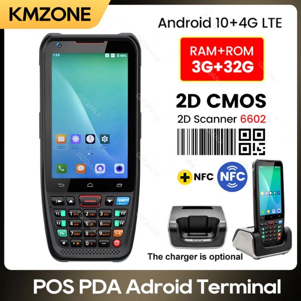 4G Android10 Industria PDA PDHELD POS Terminal Terminal Dati Calc del collettore 1D a barre 2D Scanenr con NFC Opzionale Carica NFC