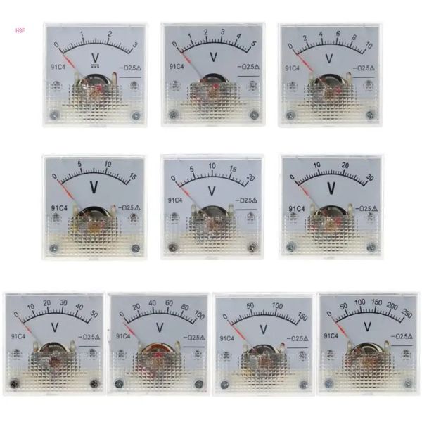 10 Typen Voltmeter 2.5 Genauigkeitsquadratische Analog -Nadel -Panel -Messgeräte -Messgerätstester
