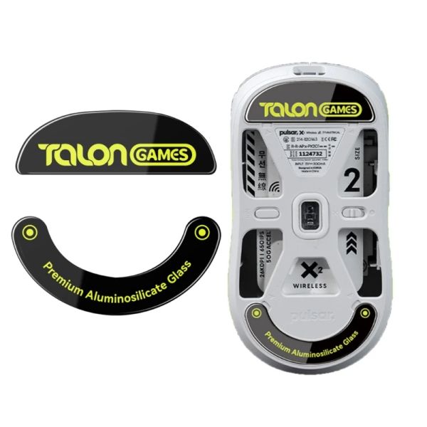Аксессуары 1SET 0,8 мм TalNgames Стеклянные мыши педаль для пульсар мини -беспроводной мыши скользит изогнутые контактные коньки мыши наклейку