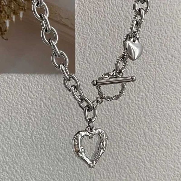 Anhänger Halsketten Frauenzubehör Liebe Herzschnallen Halskette Damen Temperatur Halskette Schlüsselelement Kette Hochzeitsfeier Schmuck Geschenk Halsketteq