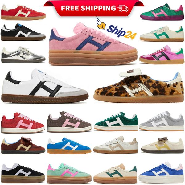 Spedizione gratuita Gazellle Originals vegan Adv Platform Campuità Scarpe uomini Domande Designer Casualmente Scarpe Black White Gum Pink Velvet Sneakers Outdoor Sports Allenatori sportivi