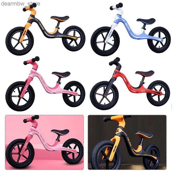 Bicicletas 12 polegadas 2-6 Balanço de idade Bike Kids Bicyc com Ajustab Balance Balanço Bike Bike Birthing Gifts Para meninos e meninas L48