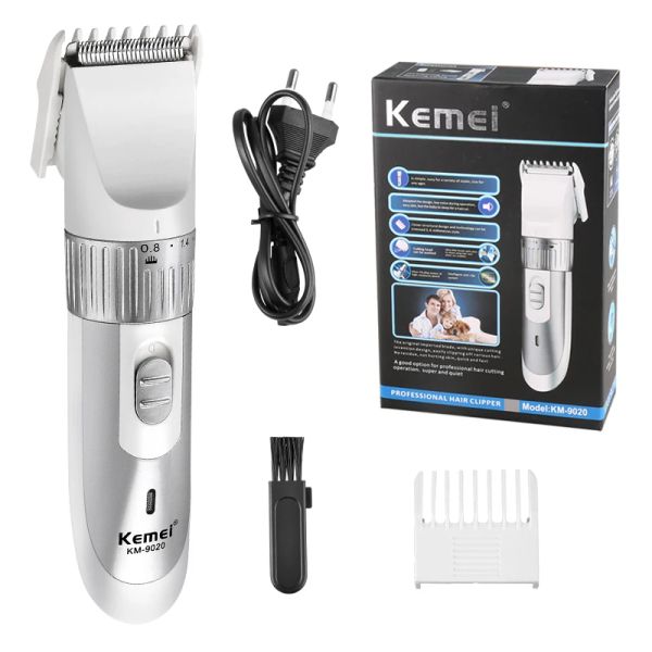 Clippers KEMEI recarregável aparador de cabelo profissional Clipper elétrico para homens portáteis de cabelos portáteis de lâmina de lâmina de lâmina